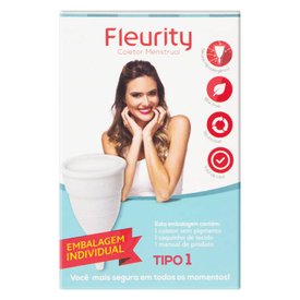 COLETOR MENSTRUAL FLEURITY TIPO 1 UNITÁRIO INCOLOR