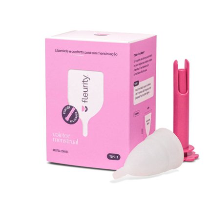COLETOR MENSTRUAL FLEURITY TIPO 1 UNITÁRIO INCOLOR