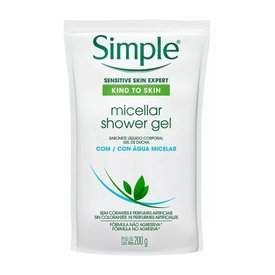 SABONETE LÍQUIDO CORPORAL SIMPLE COM ÁGUA MICELAR REFIL 200ML