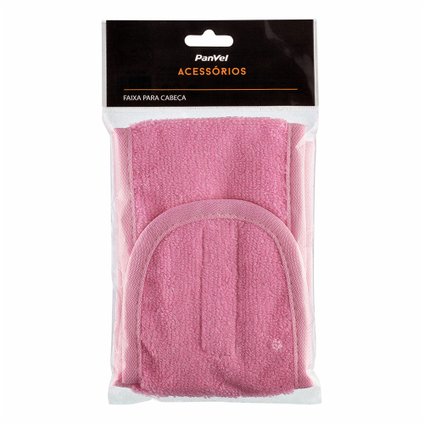 FAIXA ATOALHADA PARA CABELOS (HEADBAND) COR DE ROSA PANVEL ACESSORIOS