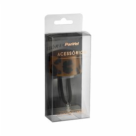 ELASTICO COM DETALHE EM FORMATO MEIA LUA DE ACRILICO NA PADRONAGEM TARTARUGA PANVEL ACESSORIOS PREMI