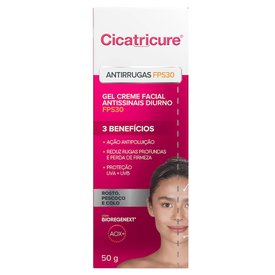 CREME GEL ANTISSINAIS CICATRICURE FPS 30 DIURNO 50G