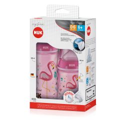 Kit Mamadeira Nuk My First 150ml Tam1 + 300ml Tam2 Girl