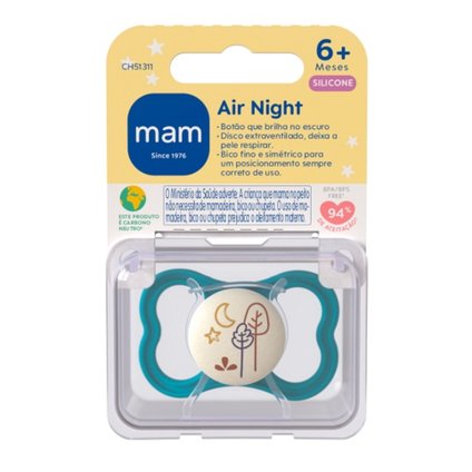 CHUPETA MAM AIR AZUL 6 MESES + COM 1 UNIDADE