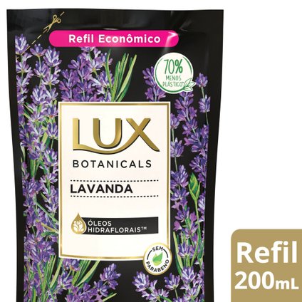 SABONETE LÍQUIDO LUX BOTANICALS FLOR DE LAVANDA 200ML - REFIL