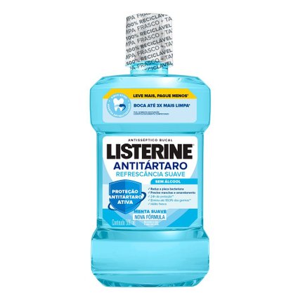 LISTERINE ANTITÁRTARO ENXAGUANTE BUCAL SEM ÁLCOOL 500ML