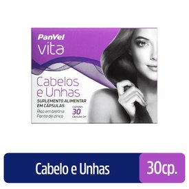 NUTRICOSMÉTICO CABELOS E UNHAS PANVEL VITA COM 30 CÁPSULAS