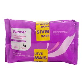KIT LENÇOS UMEDECIDOS ÍNTIMOS FEMININO PANVEL ESSENCIAL COM 48 UNIDADES