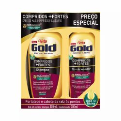 Kit Niely Gold  Compridos Shampoo 300ml + Condicionador 200ml