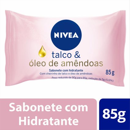 SABONETE BARRA NIVEA HIDRATANTE TALCO  OLEO DE AMENDOA 85G