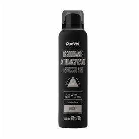 DESODORANTE ANTITRANSPIRANTE MASCULINO AEROSSOL PANVEL 48H INVISIBLE 150ML