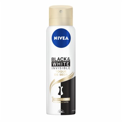DESODORANTE AEROSOL NIVEA BLACK  WHITE TOQUE DE SEDA FEMININO 150ML