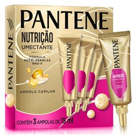 KIT AMPOLA DE TRATAMENTO CAPILAR PANTENE NUTRIÇÃO 3 UNIDADES 15ML CADA