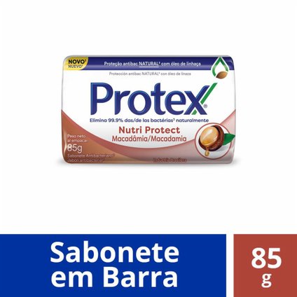 SABONETE ANTIBACTERIANO EM BARRA PROTEX NUTRI PROTECT MACADÂMIA 85G