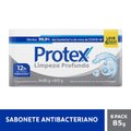 KIT SABONETE EM BARRA PROTEX LIMPEZA PROFUNDA 85G 6 UNIDADES