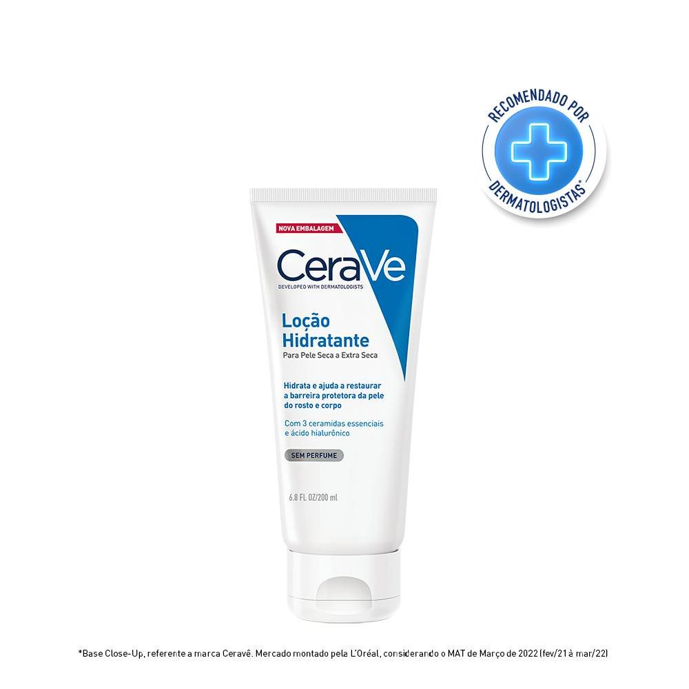 Loção Hidratante Corporalcerave Para Pele Seca Ácido Hialurônico Ceramidas 200ml
