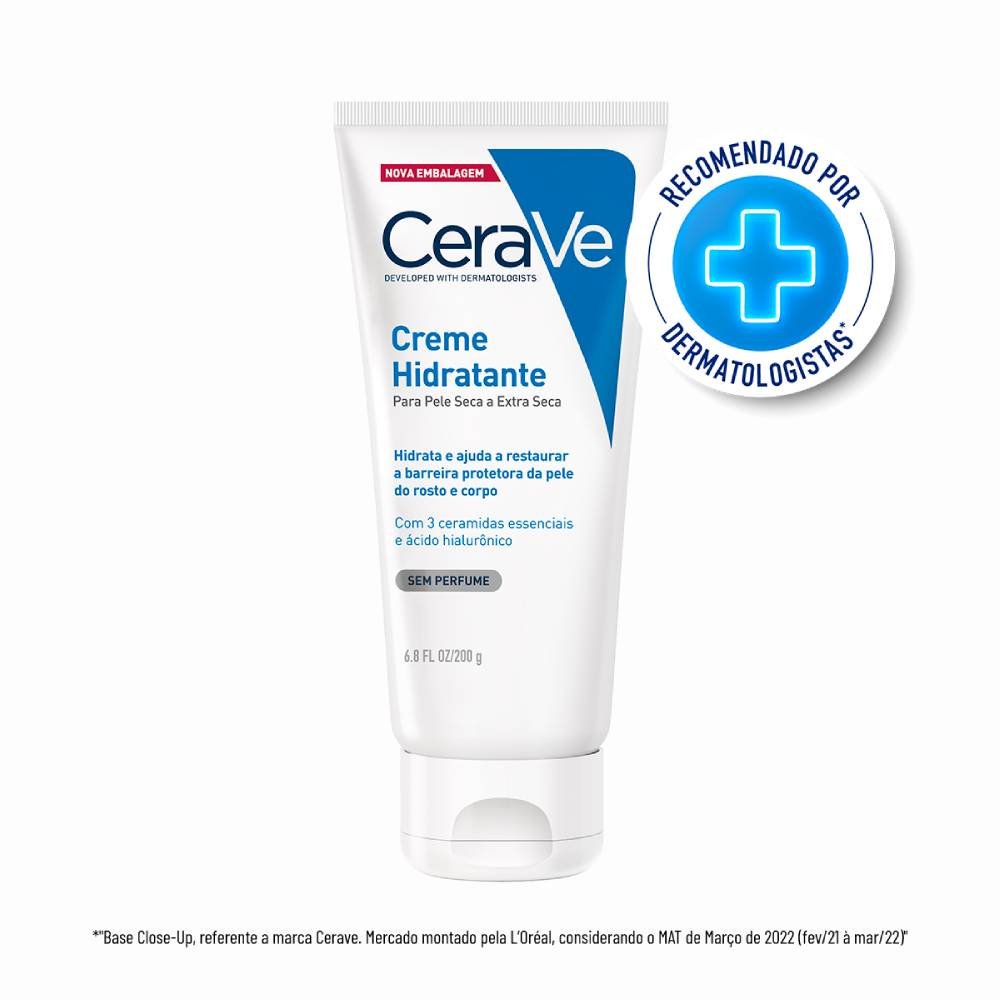Creme Hidratante Corporal Cerave Ácido Hialurônico Ceramidas Para Pele Seca 200g