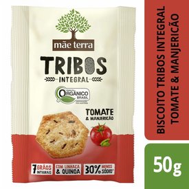BISCOITO SALGADO ORGÂNICO MÃE TERRA TRIBOS TOMATE E MANJERICÃO 50G