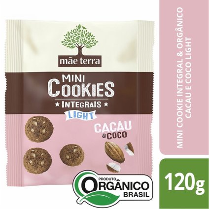 COOKIE ORGÂNICO MÃE TERRA CACAU  COCO 120G