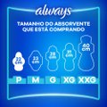 ABSORVENTE ALWAYS TAMANHO P SECA COM ABAS 8 UNIDADES