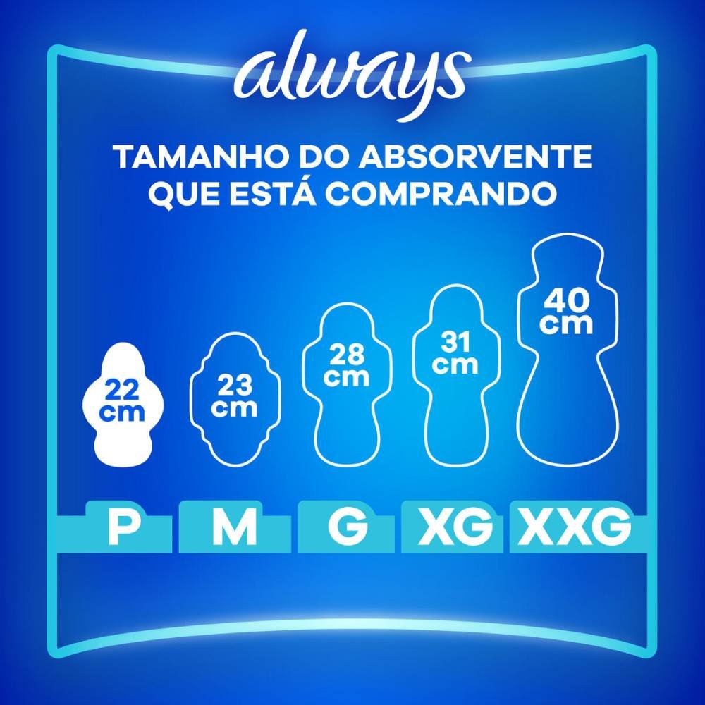 Absorvente Always Tamanho P Seca Com Abas Pacote Unidades Gr Tis Absorventes Panvel Farm Cias