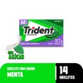 GOMA DE MASCAR TRIDENT MENTA 14 UNIDADES