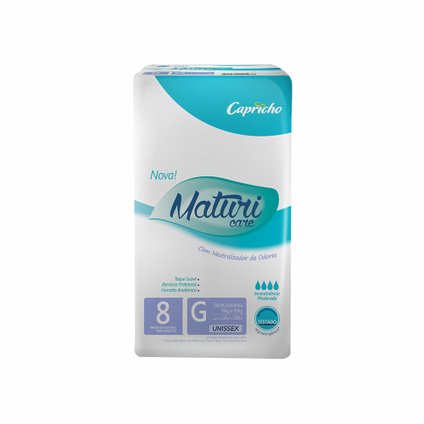 FRALDA ADULTO MATURI CARE G COM 8 UNIDADES