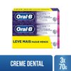 Creme Dental Clareador Oral-b 3d White Brilliant Fresh Com 3 Unidades 70g