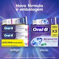 PASTA DE DENTE ORAL-B 3D WHITE BRANQUEADORA, 3 UN, 70 G