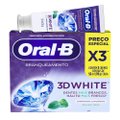 PASTA DE DENTE ORAL-B 3D WHITE BRANQUEADORA, 3 UN, 70 G