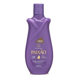 LOÇÃO HIDRATANTE PAIXÃO IRRESISTIVEL COM ÓLEO DE AMÊNDOAS AÇÃO DESODORANTE 400ML