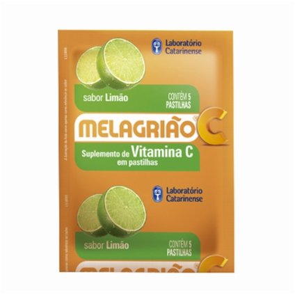 PASTILHA MELAGRIÃO VITAMINA C LIMÃO 5 UNIDADES