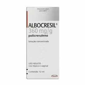 ALBOCRESIL POLICRESULENO 360MG/G SOLUÇÃO 12ML
