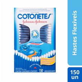 HASTES FLEXÍVEIS COTONETES 150 UNIDADES