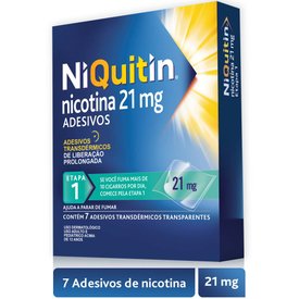 NIQUITIN ADESIVOS 21MG PARA PARAR DE FUMAR 7 UNIDADES
