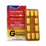 Paracetamol 750mg 20 Comprimidos Neo Quimica Genérico