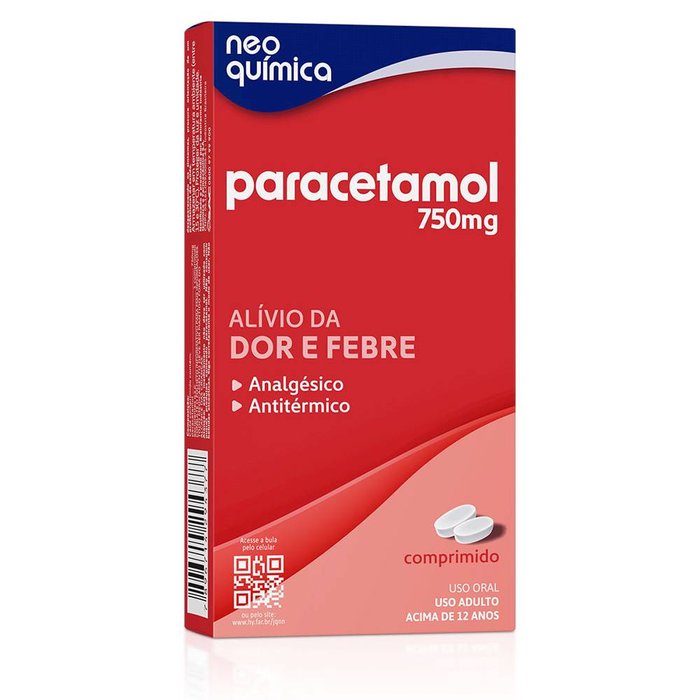 Paracetamol 750mg 20 Comprimidos Neo Quimica Genérico Panvel Farmácias