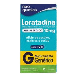 Loratadina 10mg 12 Comprimidos Neo Química Genérico