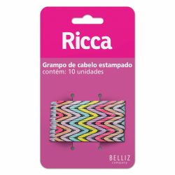 Grampo De Cabelo Ricca Style Wave Com 10 Unidades