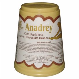 CERA DEPILATÓRIA QUENTE ANADREY CHOCOLATE BRANCO 200G