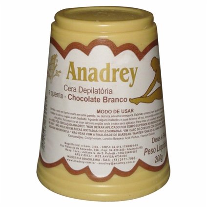 CERA DEPILATÓRIA QUENTE ANADREY CHOCOLATE BRANCO 200G