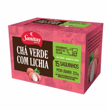 CHÁ VERDE COM LICHIA SANITAS LIFAR 22,5G 15 UNIDADES