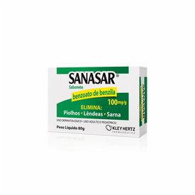 SABONETE PARA PIOLHOS E SARNAS SANASAR BENZOATO DE BENZ 80G
