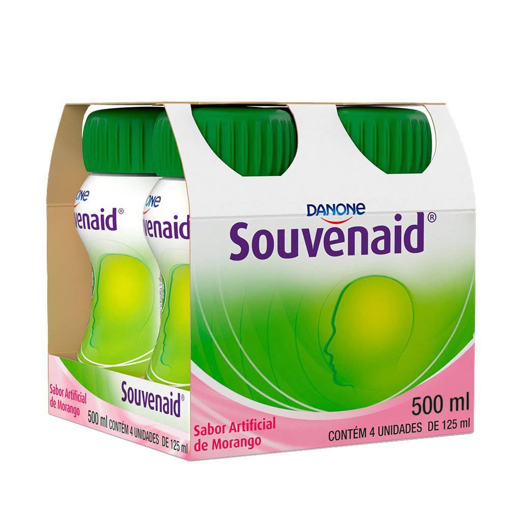 Souvenaid Sabor Morango Com 4 Unidades 125ml Cada