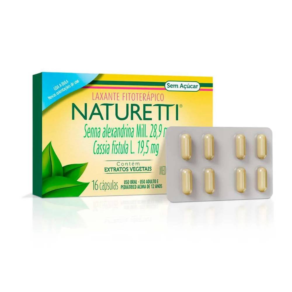 Laxante Fitoterápico Naturetti 16 Cápsulas