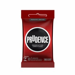Preservativo Prudence Lubrificado Com 3 Unidades