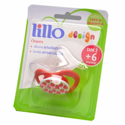 CHUPETA LILLO DESIGN TOYS VERMELHA TAMANHO 2