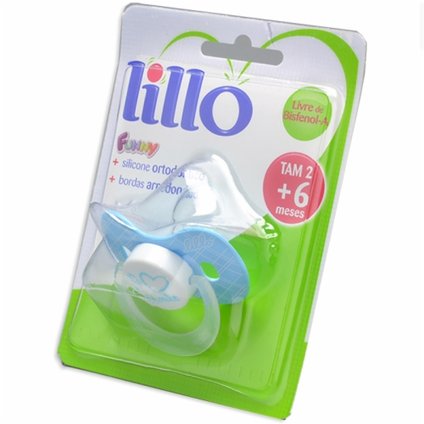 CHUPETA LILLO FUNNY EU AMO A MAMÃE AZUL TAMANHO 2