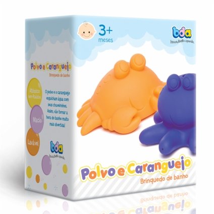 BRINQUEDO DE BANHO BUDA POLVO E CARANGUEJO