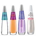 Kit Impala Base Fortalecedora Casco De Cavalo + Óleo Secante Melaleuca + Esmalte Verniz Extra Brilho + Esmalte Lua Perolado